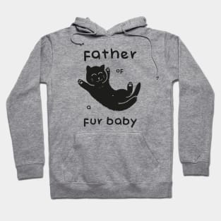 Father of a Fur Baby - Kitten Dark Print Hoodie